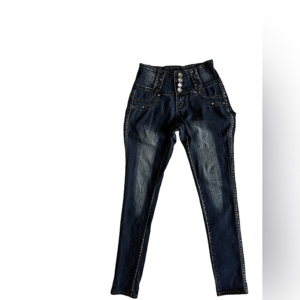 GOGO STAR JEANS WOMEN’S STRAIGHT SKINNY STRETCH SZ 1